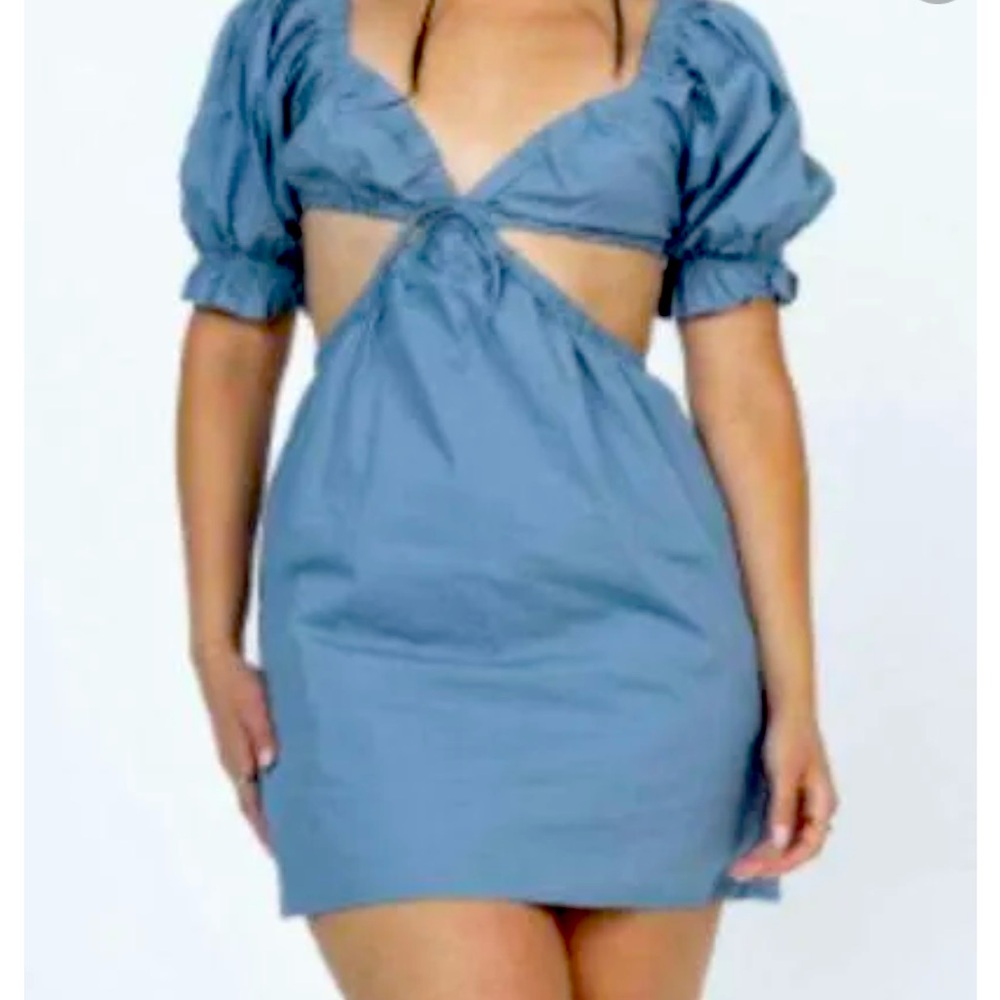 Princess Polly | Princess Polly Side Cut Out Blue Mini Dress | Size 4